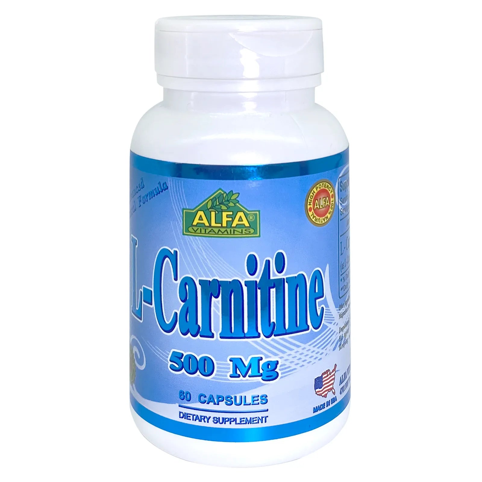 alfa l carnitine Alfa Vitamins L-Carnitine 500Mg Caps 60'S – albayrouni Pharmacy