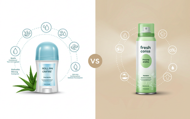 roll-on and spray deodorants