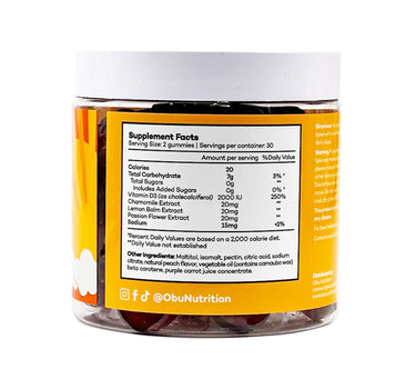Obu Vitamin D3 Gummies with Peach Flavor 60 Pcs