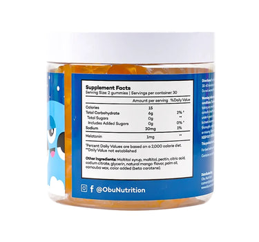 Obu Kids Sleep Gummies with Mango Flavor 60 Pcs