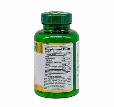 Natures Bounty Vitamin C 500mg with Rose Hips 90 Chewable Tabs