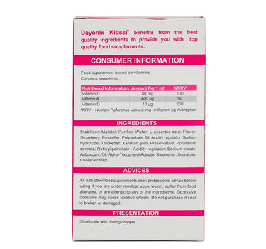 Dayonix Kidssi Vitamin A+D+C 30 ml