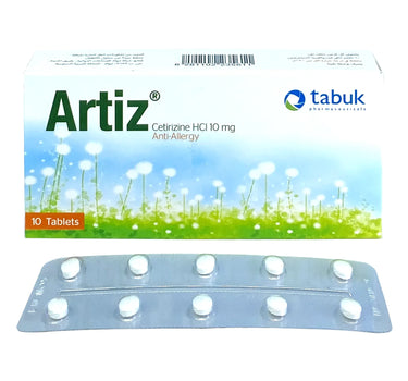 Artiz 10 mg Tabs 10'S as antihistamine