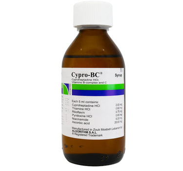 Cypro BC Syrup 114 mL increases appetite