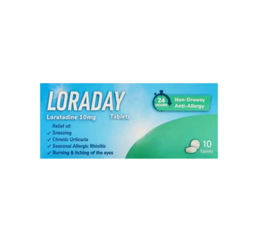 Loraday 10 mg 10 Tabs For Allergy