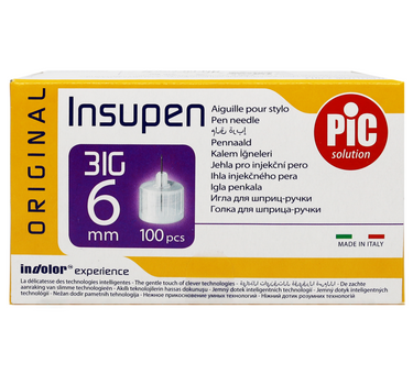 PIC Insupen Pen Needles 31Gx6mm 100'S