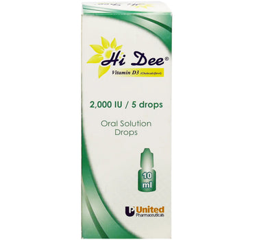 Hi Dee 2000 IU Drops 10 mL for bones and immunity