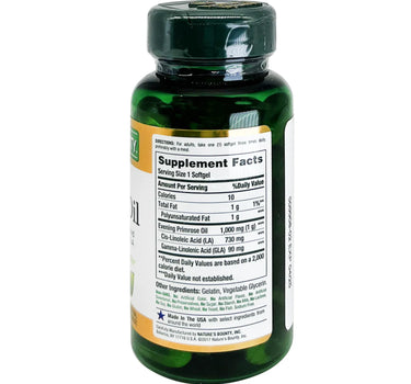 Natures Bounty Evening Primrose Oil 1000 mg Softgels 60'S Promotes women's health