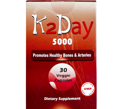 K2DAY 5000 mg Capsules 30'S For healthy bones and arteries