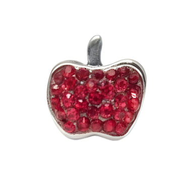 Lustrous Real Silver Red Apple (8Mm) 103