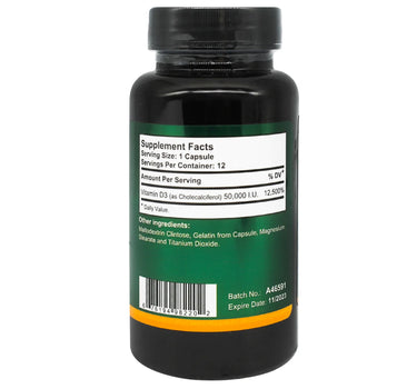 MGC Nutrition SoloDvit 50,000 IU Caps 12'S