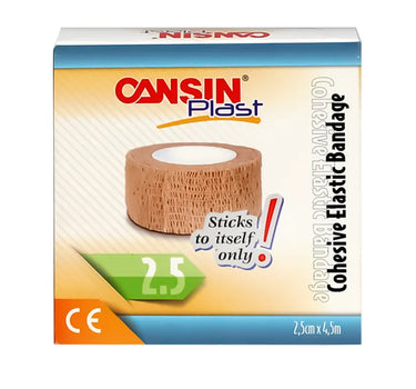 Cansin Plast Cohesive Elastic Bandage 4.5m X 2.5cm 660