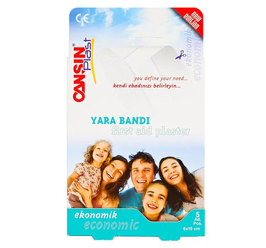 Cansin Plast First Aid Plaster Economic 6 X 10 cm 5 Pcs 218