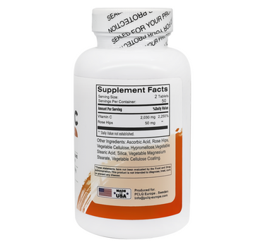 PCLQ Vitamin C With Rose Hips Tabs 100'S