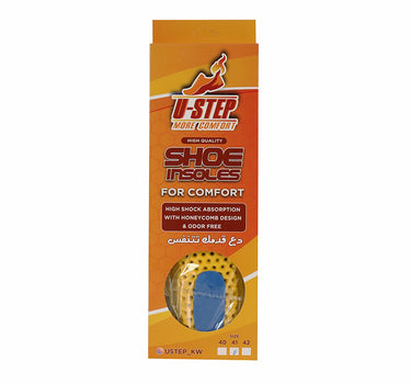 U-STEP Shoe Insoles For Comfort Honey Comb Design Size 41