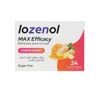 Lozenol Max Efficacy Ginger Honey Sugar Free 24 Lozenges