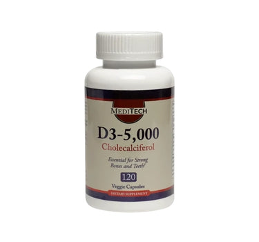 Medi Tech Vitamin D3 5000 IU 120 Veggie Caps