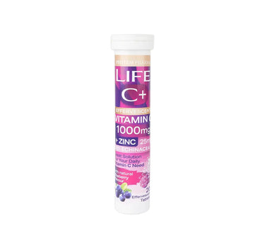 Protem Pharma Life C+ 1000mg+Zinc 25mg 20 Tab-Blueberry