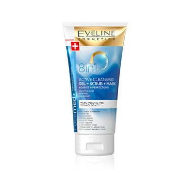 Eveline Facemed Active Cleansing Gel +Scrub + Mask 150 ml