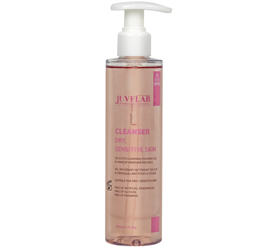 Juvelab Delicate Cleansing Foaming Gel For Dry And Sensitive Skin 200Ml