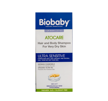 Biobaby Atocare Hair & Body Shampoo For Very Dry Skin 300Ml