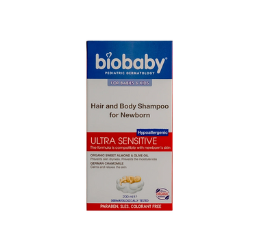 Biobaby Hair & Body Shampoo For Newborn Hypoallergenic 200Ml