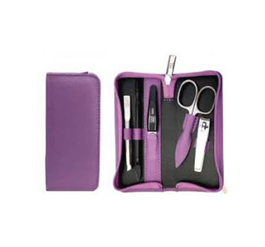 Erbe Solingen-Manicure Case5Pc Lavender Leather # 99267
