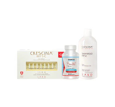 Crescina HFSC 100% 1300 Woman 20 FL + A. C. Biotin + Crescina HFSC Man Shampoo*