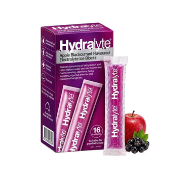 Hydralyte Apple Blackcurrant Electrolyte Ice Blocks 16s
