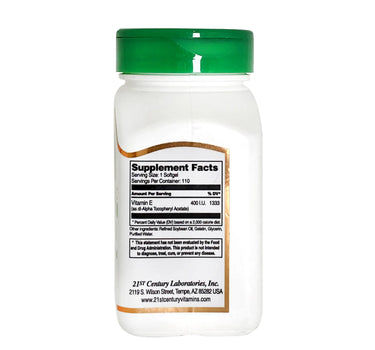 21St Century Vitamin E400 -110 softgel