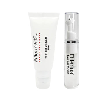 OFFER FILLERINA DENSIFYING 12HA NECK & CLEAVAGE GRADE 5 & FILLER LIP & MOUTH GEL GRAD 3