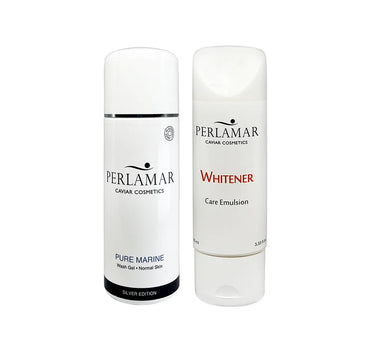 OFFER PERLAMAR WHITNER EMULSION + PURE MARIN SILVER EDITION WASH GEL