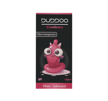 Duddoo Lubricated Plain Condoms 12 Pcs