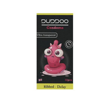 Duddoo Delay Ribbed Condoms 12 Pcs