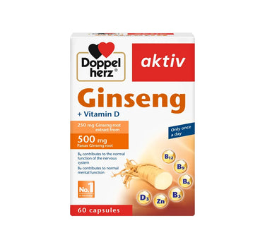 DOPPELHERZ AKTIV GINSENG + VITAMIN D 60 TAB
