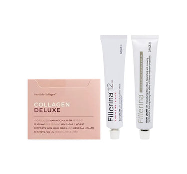 Swedish Collagen Deleux 14 Fillerina Filler night + fellerina 12 day cream