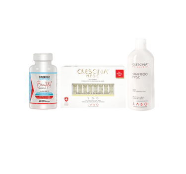 Crescina HFSC 100% 500 Man 20 FL + A. C. Biotin + Crescina HFSC Man Shampoo