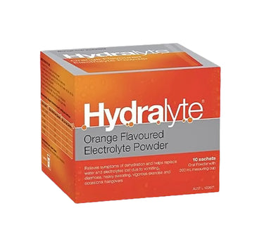 Hydralyte Orange Flavoured Electrolyte Powder 4.9 X10 sachets