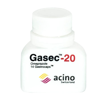 Gasec 20 mg 14 Caps For Stomach Ulcers and Acidity
