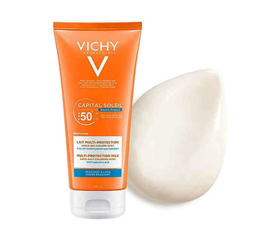 Vichy Capital Soleil Beach Protect SPF 50+ Multi-Protection Milk 200 mL to protect the skin from the sun