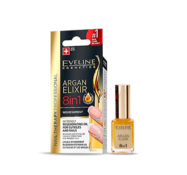 Eveline Argan Elixir 8In1 For Cuticles & Nails 12Ml For hard nail