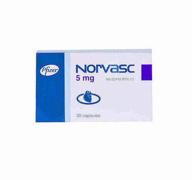 Norvasc 5 mg 30 Caps For High Blood Pressure