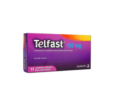 Telfast 180 mg 15 Tablets as Antihistamine