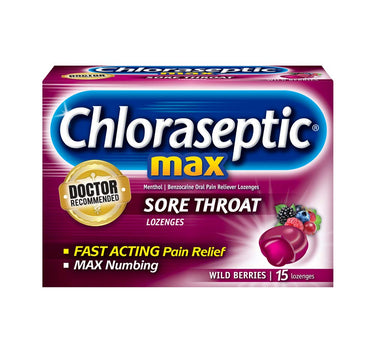 Chloraseptic Max Wild Berries 18 Lozenges