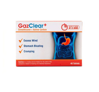 Gaz Clear Tabs 40'S for elimination of intestinal gas