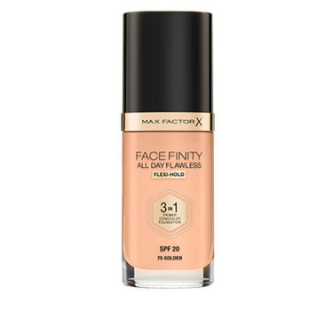 FACEFINITY ALL DAY FLAWLESS FLEXI-HOLD 3IN1 FOUNDATION Golden N75