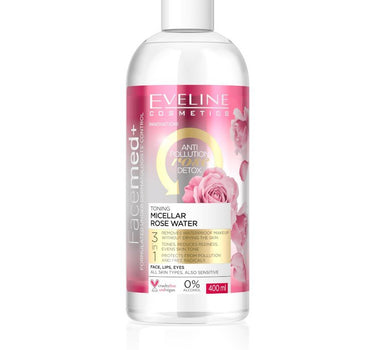 Eveline Facemed Toning Micellar Rose Water 400 Ml make up remover