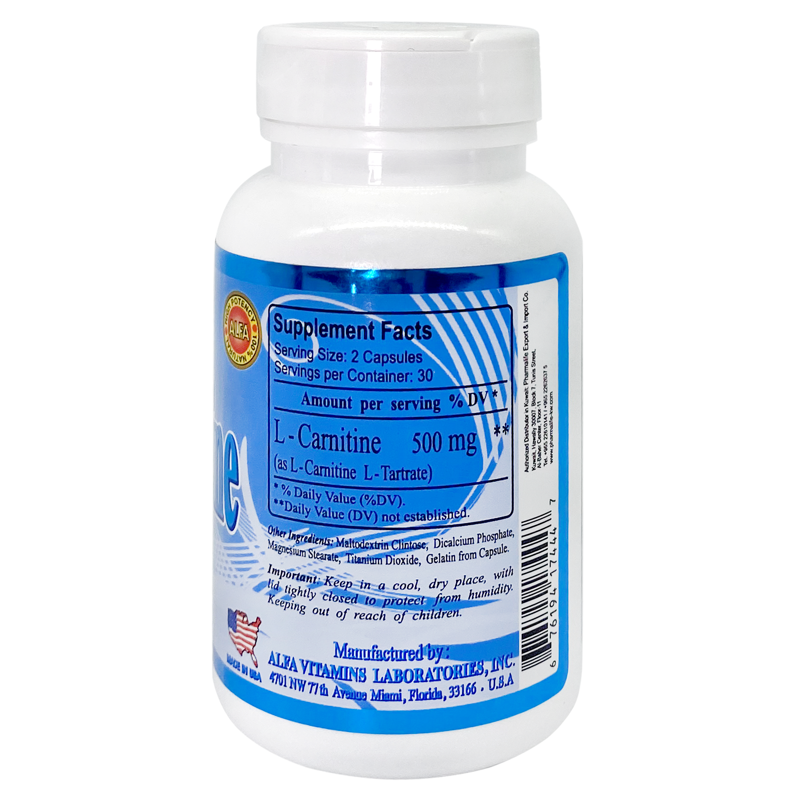 alfa l carnitine KAL Acetyl-L-Carnitine and Alpha Lipoic Acid Tablets, 60 ct Alfa Vitamins L-Carnitine 500Mg Caps