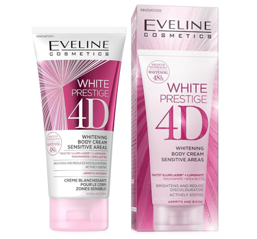 Eveline White Prestige 4D Whitening Body Cream Sens. Areas 100 Ml for Lightens sensitive area