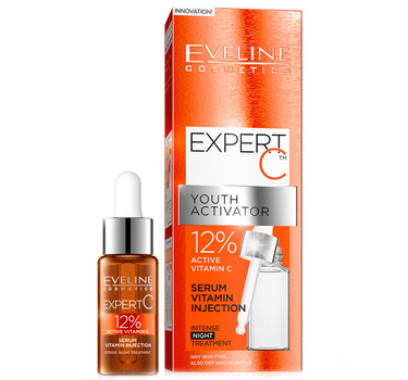 Eveline Expert C Serum Vitamin Injection Night Treatment 18 ml